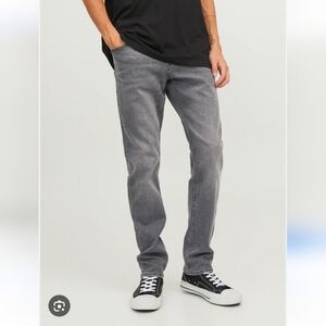 Jack & Jones 32/34 Grey Slim Fit Men's Jeans Size 32/34